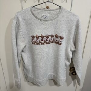 Cornell University "Bears" Sweatshirt League Crewneck Mens Medium Gray Apparel